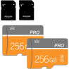 256GB Micro Memory Card Class 10 Memory Cards with Adapter Class 10 High Speed Mini TF Card for Smartphones/Camera/Tablet 2-Pack
