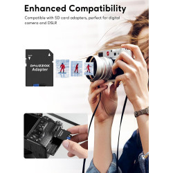 Cartes Micro SD 32Go Lot de 2, DAUZZOX Carte Micro Mémoire MicroSDHC U1 C10 UHS-I, Lecture Maximale 80 Mo/s, pour Smartphone, Ap