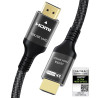 Certifié Câble HDMI 2.1 10K 8K 1M, 48Gbps Câble HDMI Ultra Haut Débit Ethernet CEC 4K 240Hz 200Hz 165Hz 144Hz 120Hz 10K 8K 60Hz 