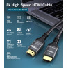 Adauxter Câble HDMI 4K 15M, Câble HDMI haute vitesse avec prise en charge Ethernet 4K 60Hz 2K 165Hz 1080p Ultra HD eARC HDCP2.3 