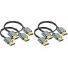 Twozoh Câble HDMI flexibles et fins 0,5M Lot de 4, Câble HDMI ultra fin haute vitesse Supporte 4K@60Hz 18Gbps/2160p/1080p (2 Piè
