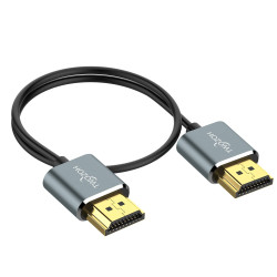 Twozoh Câble Long HDMI vers HDMI Slim 10M, extrêmement fin Câble HDMI flexible pour 4K/3D, 1080p, Ultra HD, 3D