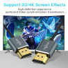 Twozoh Câbles HDMI 4K Slim Extrêmement 0,5M Lot de 5, Ultra Fins et Flexibles HDMI 2.0 Compatible 4K/60HZ 18Gbit/s Moniteur, PS5