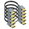 Twozoh Câbles HDMI 4K Slim Extrêmement 2M Lot de 5, Ultra Fins et Flexibles HDMI 2.0 Compatible 4K/60HZ 18Gbit/s Moniteur, PS5, 