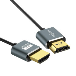Twozoh Câbles HDMI 4K Slim Extrêmement 2M Lot de 5, Ultra Fins et Flexibles HDMI 2.0 Compatible 4K/60HZ 18Gbit/s Moniteur, PS5, 