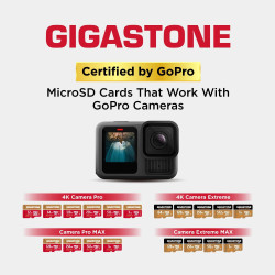 Gigastone Carte Micro SD 128 Go, Enregistrement vidéo 4K pour GoPro, caméra d'action, DJI, Drone, Nintendo Switch, R/W jusqu'à 1