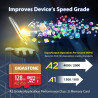 Gigastone Carte Micro SD 128 Go, Enregistrement vidéo 4K pour GoPro, caméra d'action, DJI, Drone, Nintendo Switch, R/W jusqu'à 1