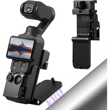 AMAZEAR Support magnétique pour DJI Osmo Pocket 4/3, Accessoire Pocket4/3, Adaptateur d'extension magnétique, Support de boîtier
