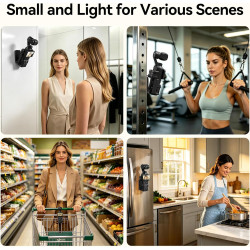 AMAZEAR Support magnétique pour DJI Osmo Pocket 4/3, Accessoire Pocket4/3, Adaptateur d'extension magnétique, Support de boîtier