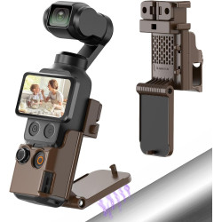 AMAZEAR Support magnétique pour DJI Osmo Pocket 4/3, Accessoires Pocket3, Support de boîtier à Ventouse magnétique pour Bureau, 