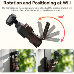 AMAZEAR Support magnétique pour DJI Osmo Pocket 4/3, Accessoires Pocket3, Support de boîtier à Ventouse magnétique pour Bureau, 