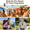 AMAZEAR Support magnétique pour DJI Osmo Pocket 4/3, Accessoires Pocket3, Support de boîtier à Ventouse magnétique pour Bureau, 