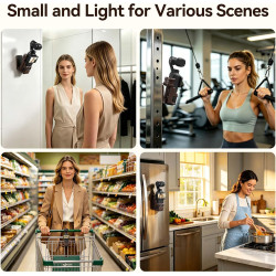 AMAZEAR Support magnétique pour DJI Osmo Pocket 4/3, Accessoires Pocket3, Support de boîtier à Ventouse magnétique pour Bureau, 