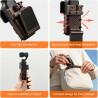 AMAZEAR Support magnétique pour DJI Osmo Pocket 4/3, Accessoires Pocket3, Support de boîtier à Ventouse magnétique pour Bureau, 