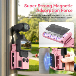 AMAZEAR Support magnétique pour DJI Osmo Pocket 4/3, Accessoire Pocket4/3, Adaptateur d'extension magnétique, Support de boîtier