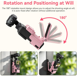 AMAZEAR Support magnétique pour DJI Osmo Pocket 4/3, Accessoire Pocket3, Adaptateur d'extension magnétique,Support de boîtier à 