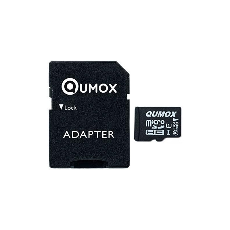 QUMOX 32GB MICRO SD MEMORY CARD CLASS 10 UHS-I 32 GB 32Go Go carte mémoire HighSpeed Write Speed 15MB/S read speed upto 70MB/S