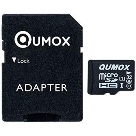 QUMOX 32GB MICRO SD MEMORY CARD CLASS 10 UHS-I 32 GB 32Go Go carte mémoire HighSpeed Write Speed 15MB/S read speed upto 70MB/S