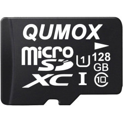 QUMOX 128GB MICRO SD MEMORY CARD CLASS 10 UHS-I 128 GB 128Go Go carte mémoire HighSpeed Write Speed 30Mo/S read speed upto 80Mo/