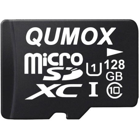 QUMOX 128GB MICRO SD MEMORY CARD CLASS 10 UHS-I 128 GB 128Go Go carte mémoire HighSpeed Write Speed 30Mo/S read speed upto 80Mo/