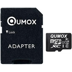 QUMOX 128GB MICRO SD MEMORY CARD CLASS 10 UHS-I 128 GB 128Go Go carte mémoire HighSpeed Write Speed 30Mo/S read speed upto 80Mo/