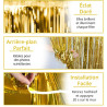 2 Rideaux Métallique Tinsel Or, Rideaux à Franges en Aluminium, Toile de Fond pour Photos de Fête Or, Decoration Anniversaire, M