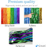 Jonami 2 rideau métallique tinsel multicolore, rideaux à franges en aluminium, toile de fond pour photos de fête rose, decoratio