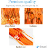 Jonami 2 rideau métallique tinsel orange, rideaux à franges en aluminium, toile de fond pour photos de fête rose, decoration ann