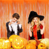 Jonami 2 rideau métallique tinsel orange, rideaux à franges en aluminium, toile de fond pour photos de fête rose, decoration ann