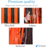 Jonami 2 rideau métallique tinsel orange noir, rideaux à franges en aluminium, toile de fond pour photos de fête, decoration ann