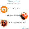 Jonami 2 rideau métallique tinsel orange noir, rideaux à franges en aluminium, toile de fond pour photos de fête, decoration ann