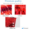 Jonami 2 Rideau Métallique Tinsel Rouge, Rideaux à Franges en Aluminium, Toile de Fond pour Photos de Fête, Decoration Anniversa