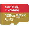 SanDisk 128 Go Extreme carte microSDXC pour caméras embarquées et drones + Adaptateur SD + RescuePRO Deluxe, jusqu'à 190 Mo/s, a