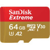 SanDisk 64 Go Extreme carte microSDXC pour caméras embarquées et drones + Adaptateur SD + RescuePRO Deluxe, jusqu'à 170 Mo/s, av