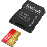 SanDisk 64 Go Extreme carte microSDXC pour caméras embarquées et drones + Adaptateur SD + RescuePRO Deluxe, jusqu'à 170 Mo/s, av