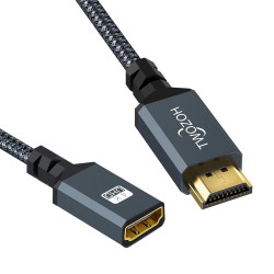 Twozoh Lot de 2 câbles d'extension HDMI 4K mâle vers femelle, câble adaptateur HDMI 2.0 en nylon tressé 4K @ 60 Hz 3D HDR