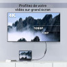 Twozoh Câble HDMI Rallonge 0,5M Câble Extension HDMI Mâle vers HDMI Femelle à Haute Vitesse adaptateur HDMI Male Femelle 3D 4K@6