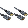 Twozoh Câble d'Extension HDMI Mâle vers Femelle en Nylon Tressé - Adaptateur 2.0 Compatible 4K à 60 Hz 3D HDR (1M) (Lot de 2)