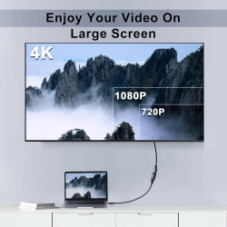 Twozoh Câble d'Extension HDMI Mâle vers Femelle en Nylon Tressé - Adaptateur 2.0 Compatible 4K à 60 Hz 3D HDR (1M) (Lot de 2)