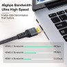 Twozoh Câble d'extension HDMI 8K 4K, Câble HDMI 2.1 Mâle vers Femelle, Rallonge Câble HDMI en nylon tressé compatible 8K@60Hz, 4