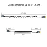 Twozoh Câble Spiralé HDMI Rallonge, Plug-Play Extension Mâle vers Femelle, 3D 4K@60Hz 2,0a/b 1080p (0,3M-1,5M)