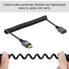 Twozoh Câble Spiralé HDMI Rallonge, Plug-Play Extension Mâle vers Femelle, 3D 4K@60Hz 2,0a/b 1080p (0,3M-1,5M)