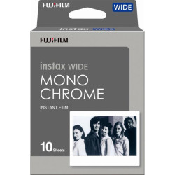 instax 16564101 Fujifilm Wide Pack de 10 Film Monochrome