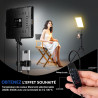 25cm*20cm Lumiere Photo, Lot de 2Panneau d'Éclairage Vidéo LED Kit 2800-6500 K avec USB/Support de téléphone, 185cm Kit D'éclair