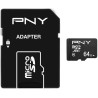 PNY Performance Plus Carte Mémoire microSDXC 64 Go, Classe 10 + Adaptateur SD