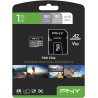 PNY Pro Elite Carte mémoire microSDXC 1 to + Adaptateur SD, A2 app Performance, Vitesse de Lecture jusqu'à 100 Mo/s, Classe 10 U