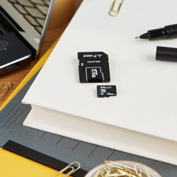 PNY Performance Plus Carte mémoire microSDHC 16 Go, Classe 10 + Adaptateur SD