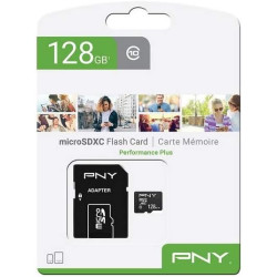 PNY Performance Plus Carte Mémoire microSDHC 32 Go, Classe 10 + Adaptateur SD