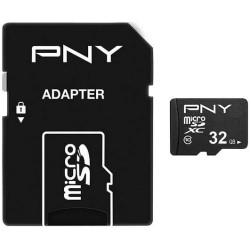 PNY Performance Plus Carte Mémoire microSDHC 32 Go, Classe 10 + Adaptateur SD