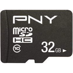 PNY Performance Plus Carte Mémoire microSDHC 32 Go, Classe 10 + Adaptateur SD